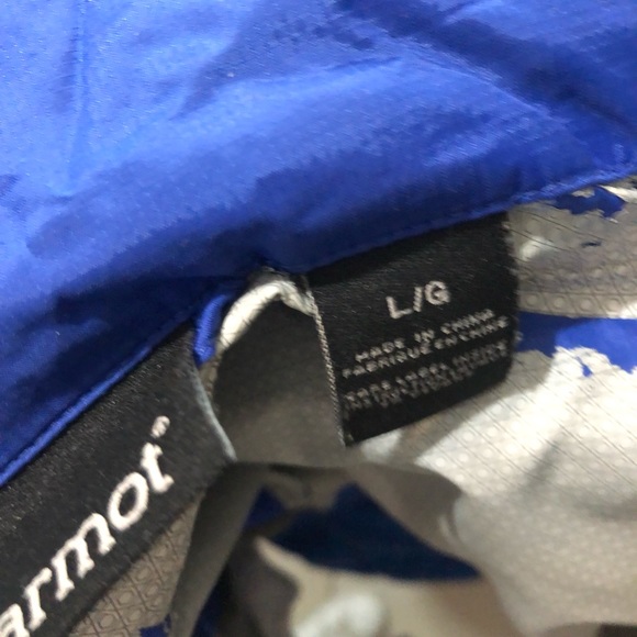 Marmot Men’s Large Marmot Blue Wind Breaker - Picture 5 of 7